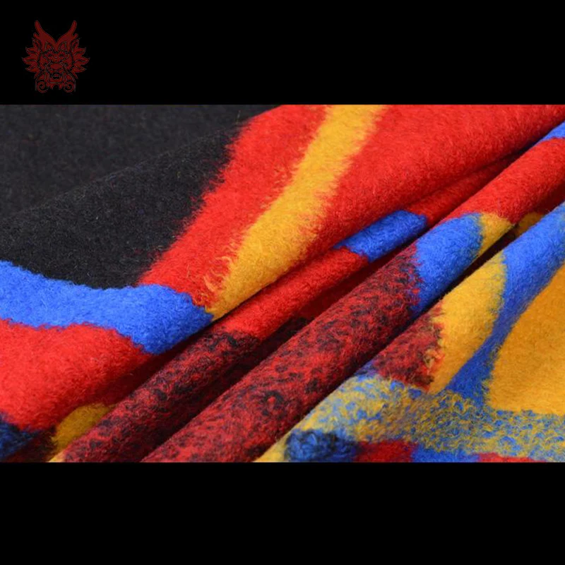 Новая мода американский стиль цвета радуги плед кашемировая шерсть ткани для