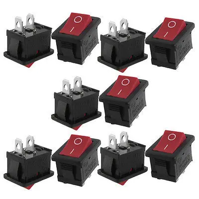10pcs On/Off Two Position SPST Mini Boat Rocker Switch Pink Button 2 Pin 18x12mm |
