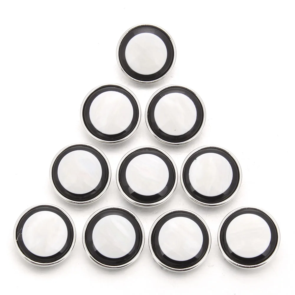 

10 шт./лот 18 мм черно-белый полимерный браслет ручной работы на застежке, амулетный браслет или ювелирное изделие