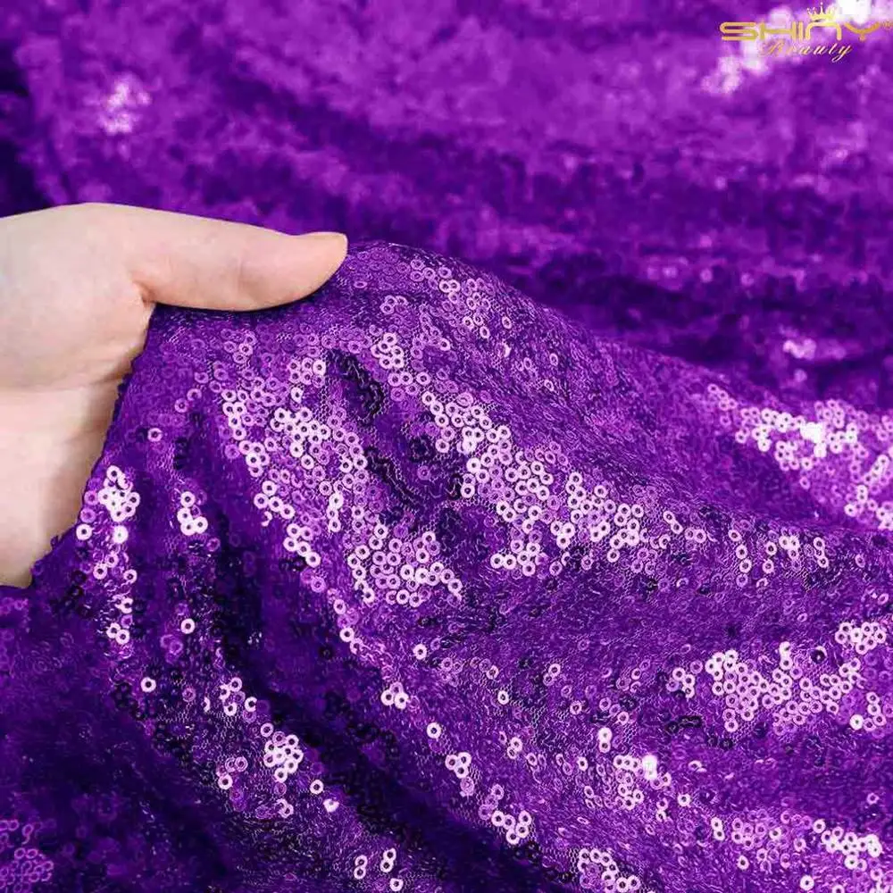 3mm Purple 4 фута* 3 фута(125*92 см) Золотой/черный/розовый Реверсивный блесток ткань для платья/скатерти/Дорожка/Свадебные украшения/фоновый материал - Цвет: 3mm Purple