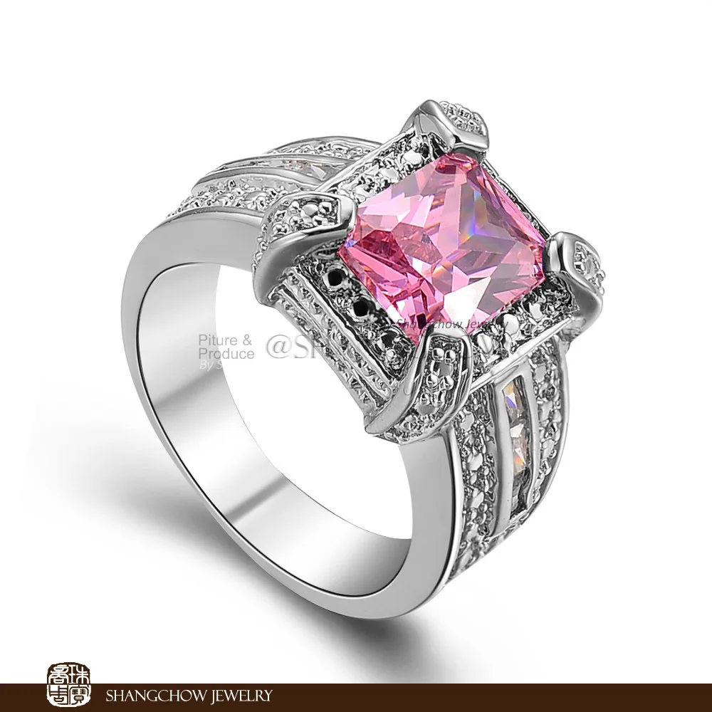 Новинка! Женское Винтажное кольцо из серебра 925 пробы с розовым кварцем |