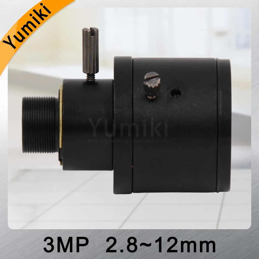 Yumiki 3,0 мегапиксельная фиксированная диафрагма HD CCTV объектив камеры 2,8-12 мм/варифокальный ИК HD объектив камеры безопасности/ручной зум и фокус M12 F1.4
