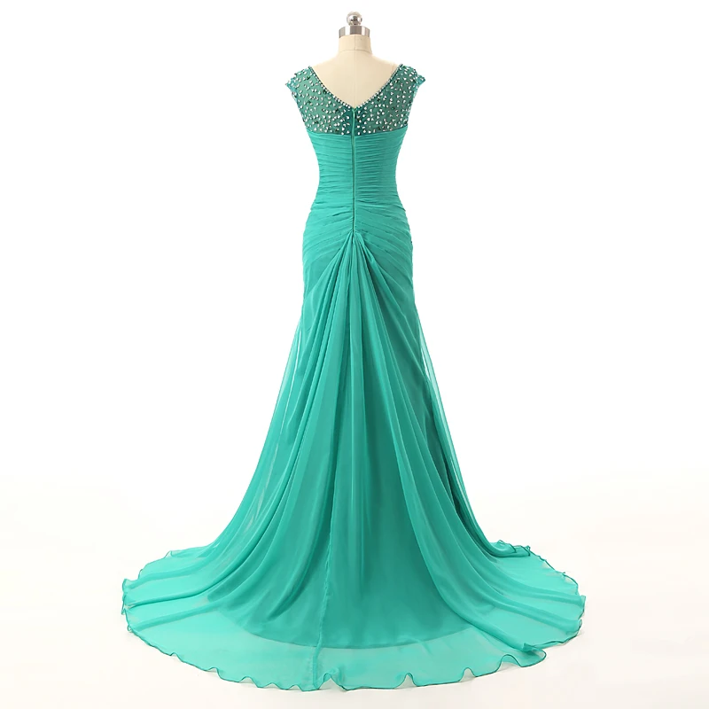 Solovedress элегантное недорогое зеленое длинное вечернее платье 2019 с бусинами для