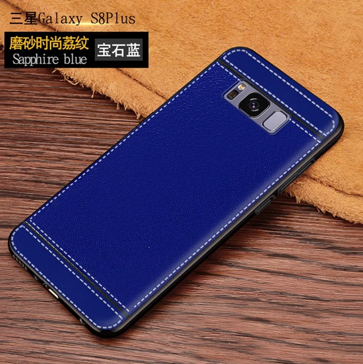 Чехол S8 Plus для Samsung Galaxy кожаный чехол с текстурой S8Plus мягкий силиконовый телефона