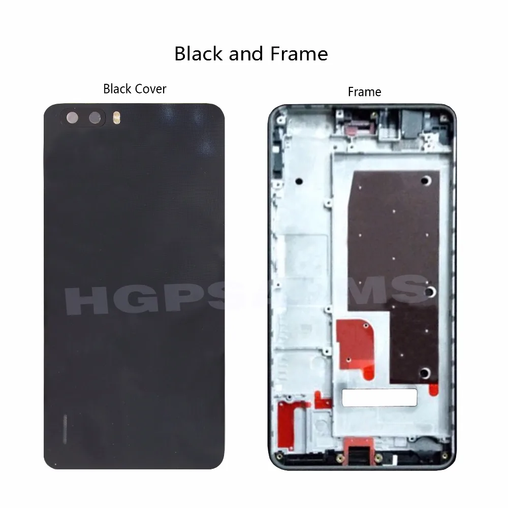 Для huawei Honor 6 Plus ЖК-держатель передняя рамка + задняя крышка батареи задний корпус