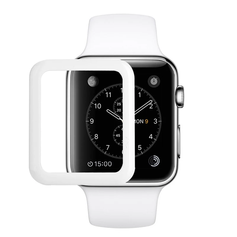 BBSW 3D полное покрытие закаленное стекло для Apple Watch 1 38 мм 42 металлический край