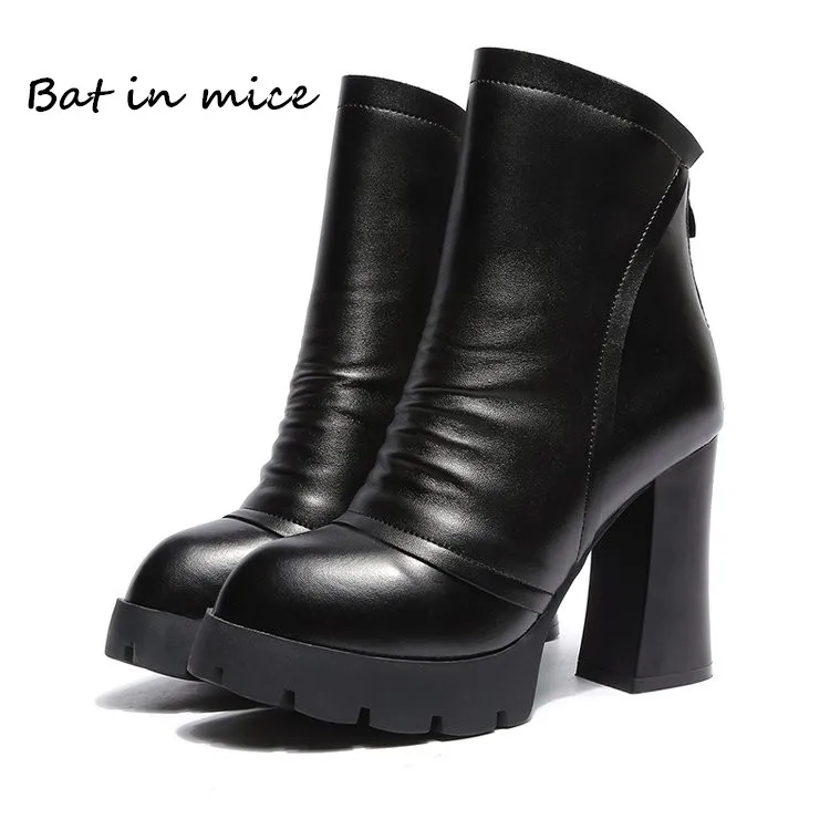 Новый Для женщин зимние повседневные ботильоны Ботинки из искусственной кожи