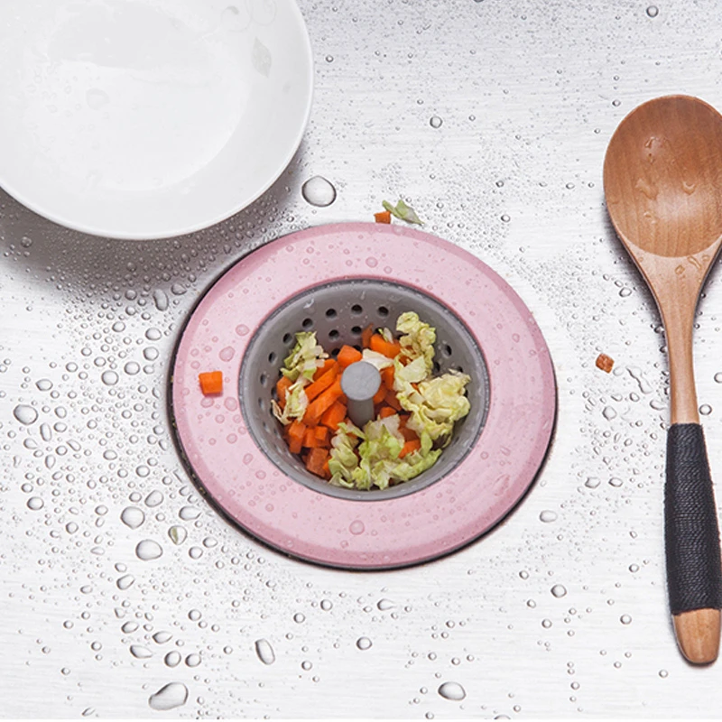 Kitchen Suckers Silicone Water Filter Anti-blocking Tools Wheat Straw Sink Strainer Round Floor Drain Cover Bathroom Sewer | Дом и сад
