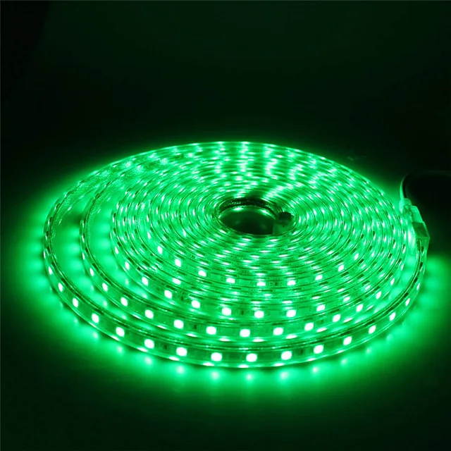 Green SMD 5050 AC 220 V Светодиодная лента наружная Водонепроницаемая 220 V 5050 V 220 V Светодиодная лента 220 V SMD 5050 Светодиодная лента светильник 1M 2M 5M 10M 20M 25M 220 V - Испускаемый цвет: Green
