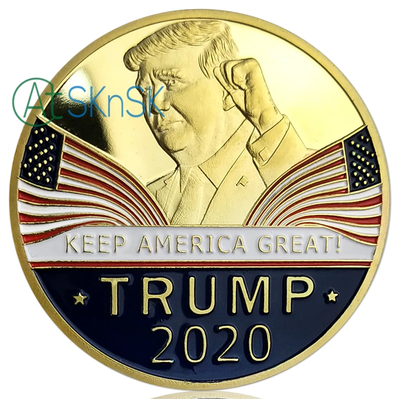 Wholesale commemorative medal Keep America Great Seal the President of United States presidential Trump 2020 gold coins gifts | Дом и сад