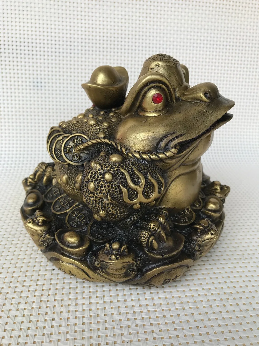 Fine pure copper toad statue wealth Feng Shui town house home decoration crafts high 5.655 inches | Дом и сад