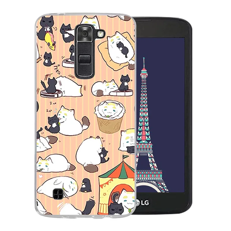 Мягкий силиконовый чехол с роскошным рисунком кошки удачи для LG K7/Tribute 5 LS675/X210 X210DS