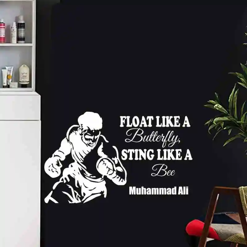 

Boxing Muhammad Ali Glove Sticker Kick Boxer Play Car Decal Free Combat Posters Vinyl Striker Wall Decals Parede Decor