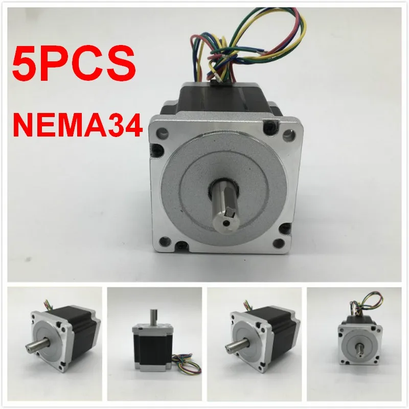 5 шт. Nema34 86*126 мм 9.5Nm шаговый двигатель 126 длина 6A 1360Oz in 2ph 4 провода высокий крутящий