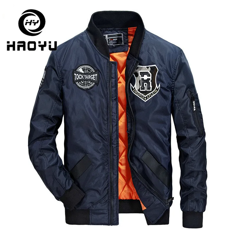 Mens Spring Jacket Military Long Sleeve Keep Warm Bomber Men Windproof Black Flight suit Slim Wind Breaker Outwear 3XL | Мужская одежда