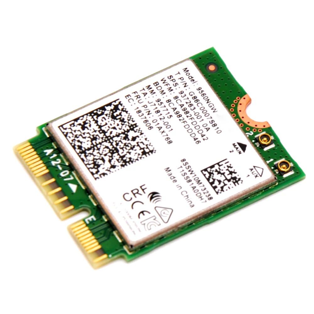 Беспроводной-AC 9560NGW 5 ГГц 802.11ac 1730 Мбит/с NGFF PCIe Mini Wi-Fi адаптер + Bluetooth 5.0 Combo сети WLAN