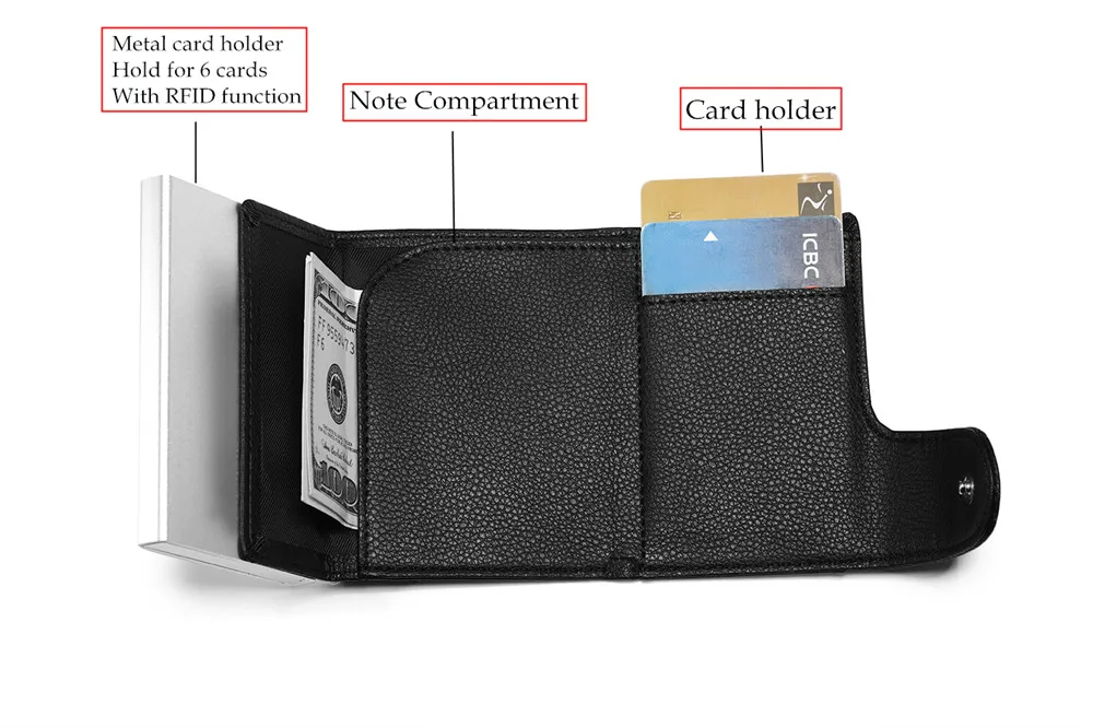 BISI GORO, новинка, RFID держатель для карт, блокирующий металлический кошелек, одна коробка, минималистичный кошелек, алюминиевая посылка для карт, для мужчин, Чехол для карт