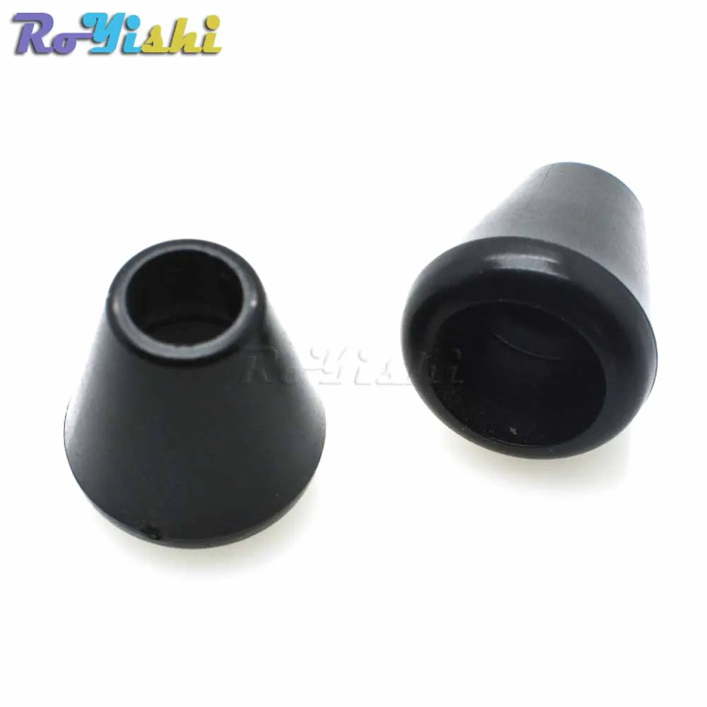

10pcs/pack Zipper Pull Ends Bell Stopper Without Lid Cord Lock Plastic Black Hole Size:5.7mm