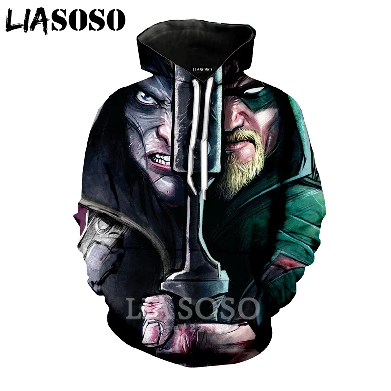 LIASOSO осенняя Новинка модная мужская и женская толстовка 3D принт ТВ драма Arrow топ с