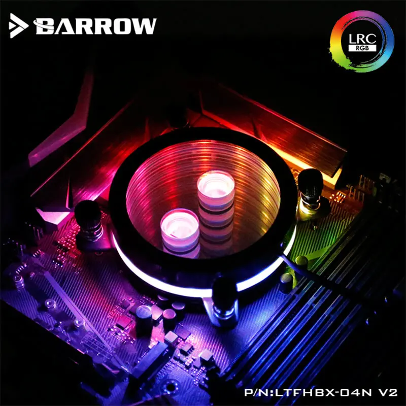 Барроу LTFHBX 04N V2 для Intel 2011/X99/X299 CPU водяные блоки зеркальные Экстрим LRC RGB v2 акриловая