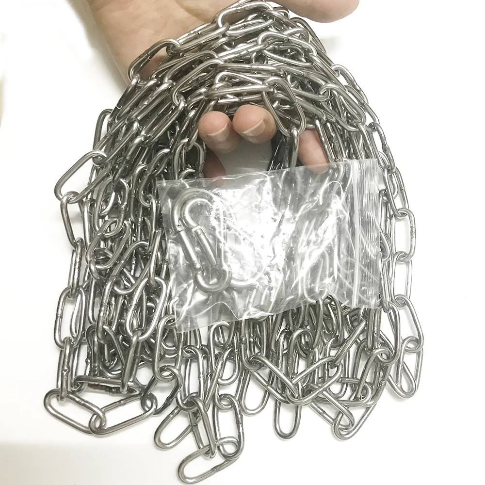 304 из нержавеющей стали Толстая железная цепь для домашних питомцев 1 5 мм/2 0 мм/3