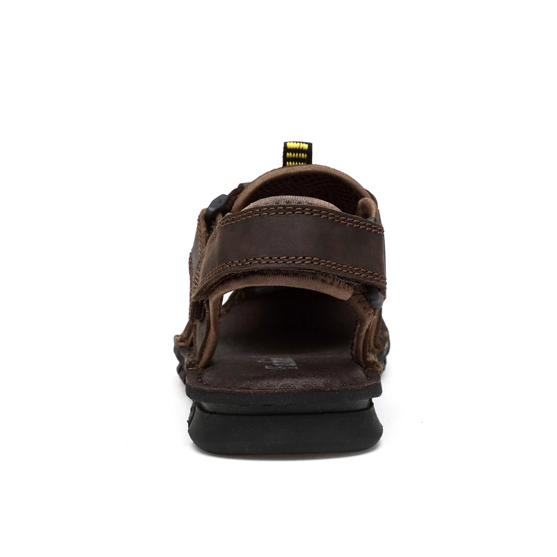 

Luxury matte leather summer men's sandals fashion male sandals beach shoes soft breathable
