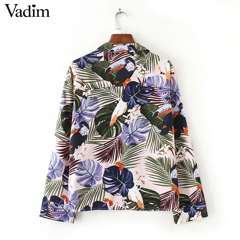 Женская винтажная рубашка Vadim свободная с длинным рукавом и отложным воротником