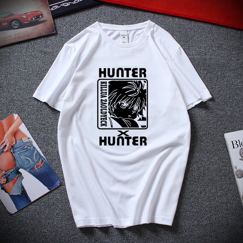 Мужская и женская дизайнерская футболка Hunter X Hunter, Карнавальная футболка GON FREECSS, новинка, аниме Kurapika, модная футболка Killua Zoldyck, футболки
