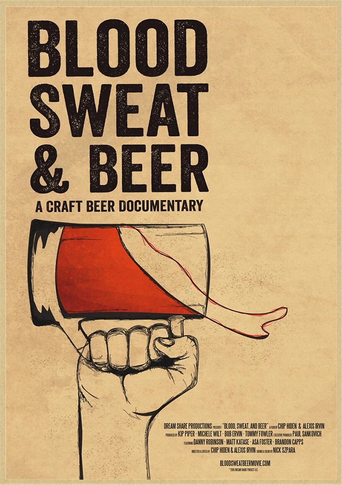 Beer Retro poster Home Furnishing decoration Kraft Poster Drawing Painting Wall stickers