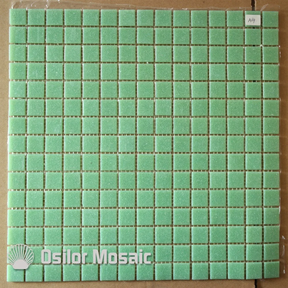 

Free shipping light green glass mosaic tile for bathroom and kitchen decoration outdoor wall tile floor tile