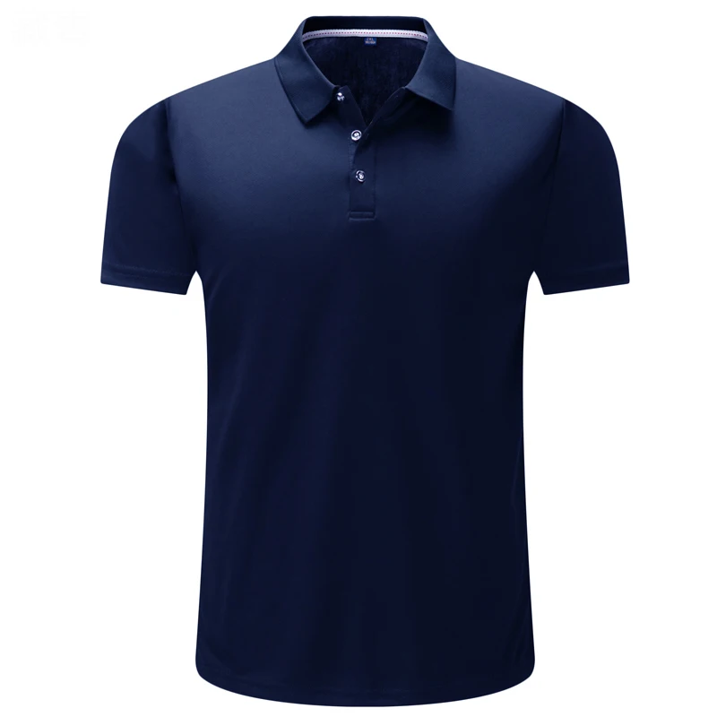 Тёмно-синий Рубашка поло мужская Camisa Masculina хлопковая футболка с коротким рукавом трикотажные летние спортивные майки golftennis Blusas топы мужские s рубашки поло - Цвет: Тёмно-синий