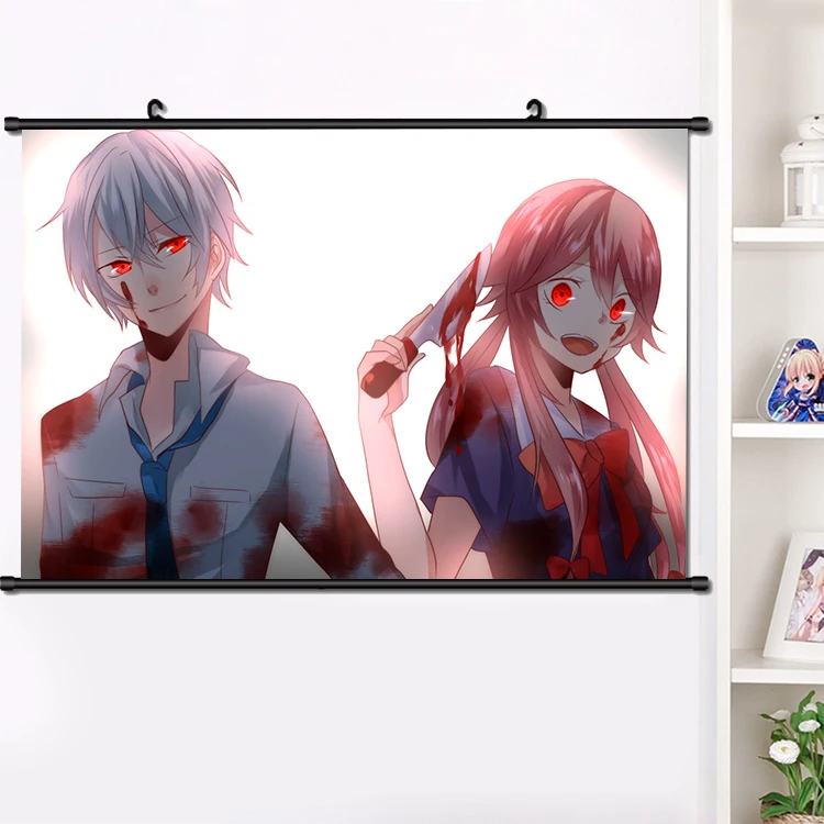 Короткая футболка с героями из японского аниме Mirai Nikki Gasai Юно Akise Ару прокрутки