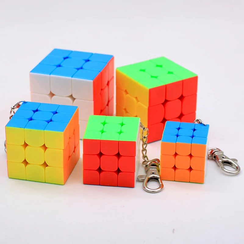 Набор для ключей Mini 3x3x3 Speed Magic Cube 5 шт. набор Moyu Mofang Jiaoshi MF3S 3x 3 Neo Cubo без наклеек с