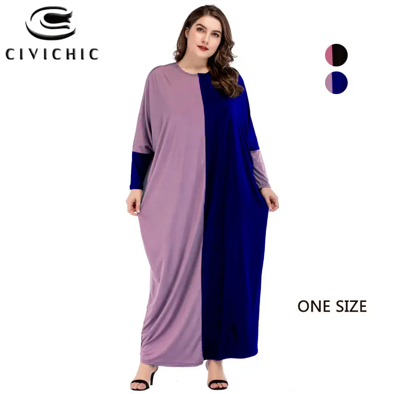 CIVI CHIC One Size Loose Robe Longue Femme Vintage Patchwork Autumn Maxi Dresses Women Long Sleeves Casual Party Vestidos DRS190 | Женская