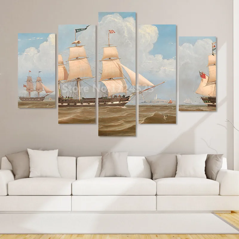 5 шт. без рамки HD печать европейские города строительство пейзаж холст живопись