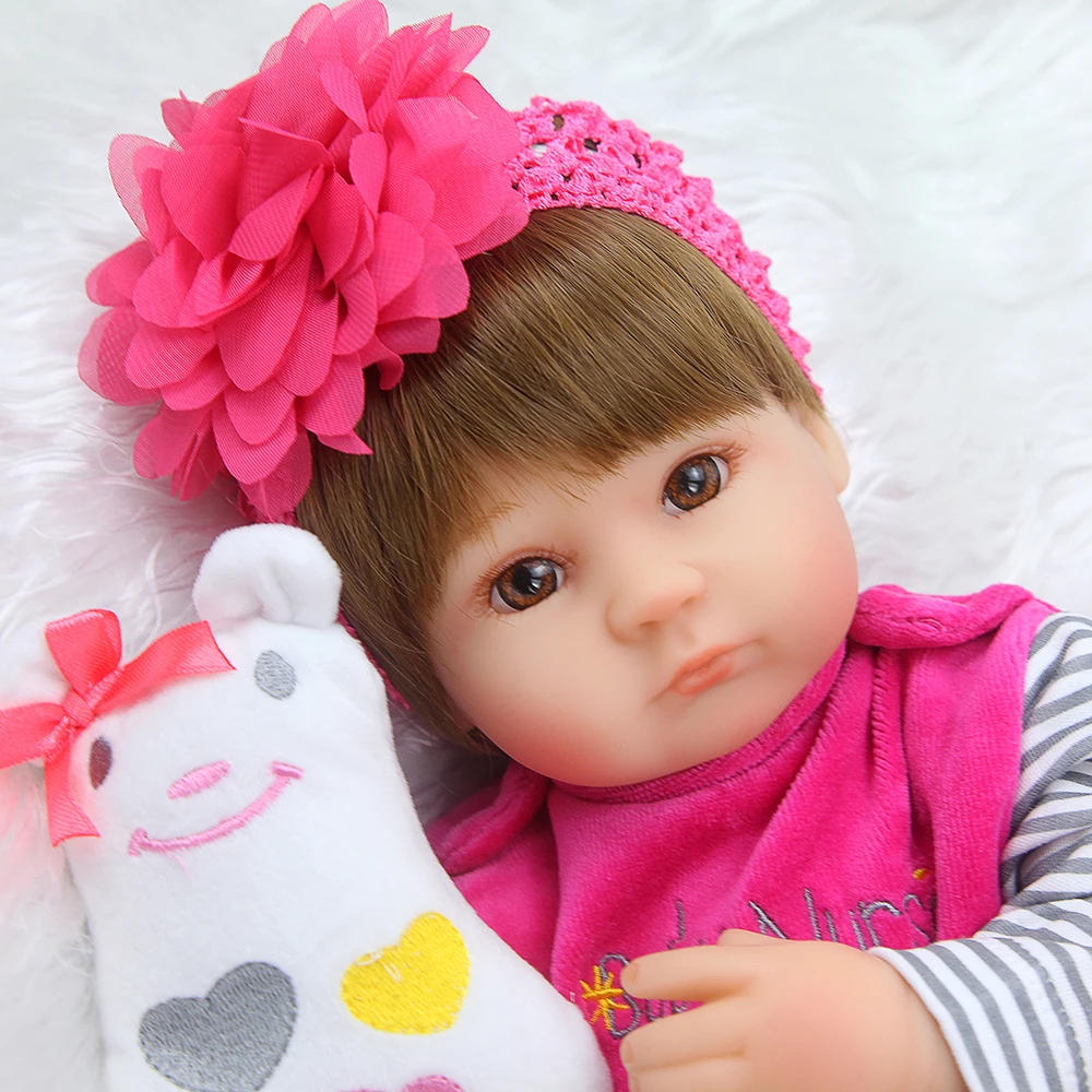 Forrsdor 40cm Lovely doll simulation soft rubber environmental lifelike baby girl play toys Best-selling Europe and America | Игрушки и