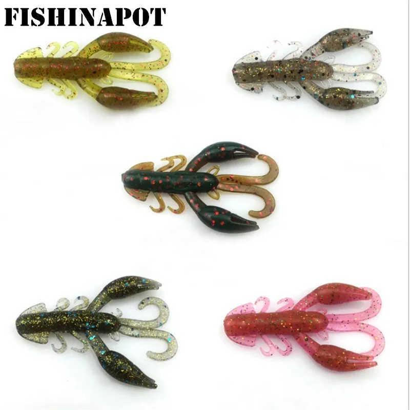 

FISHINAPOT 5 шт./лот мягкие приманки воблер креветки 50 мм 2,1 г рыболовные приманки силиконовые искусственные приманки мягкие черви для окуня