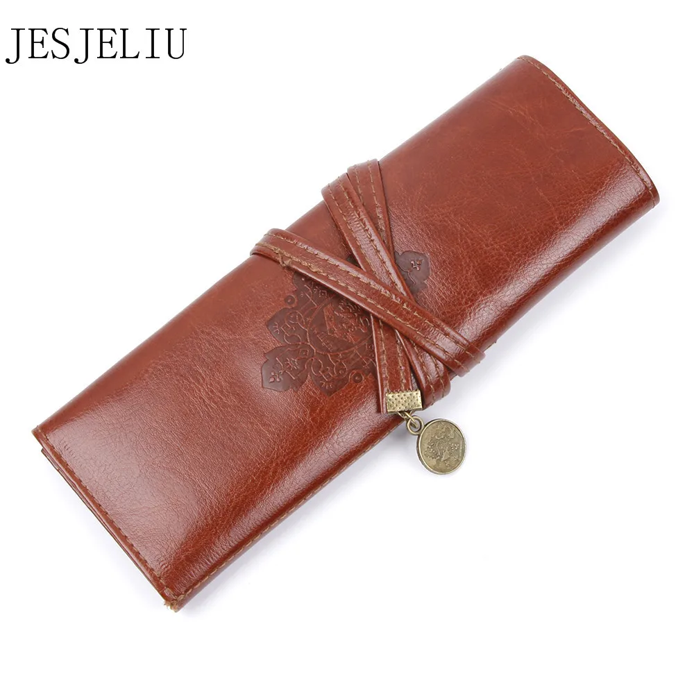 1 шт. винтажные чехлы для карандашей из пу кожи|pencil case|retro pencil caseretro |