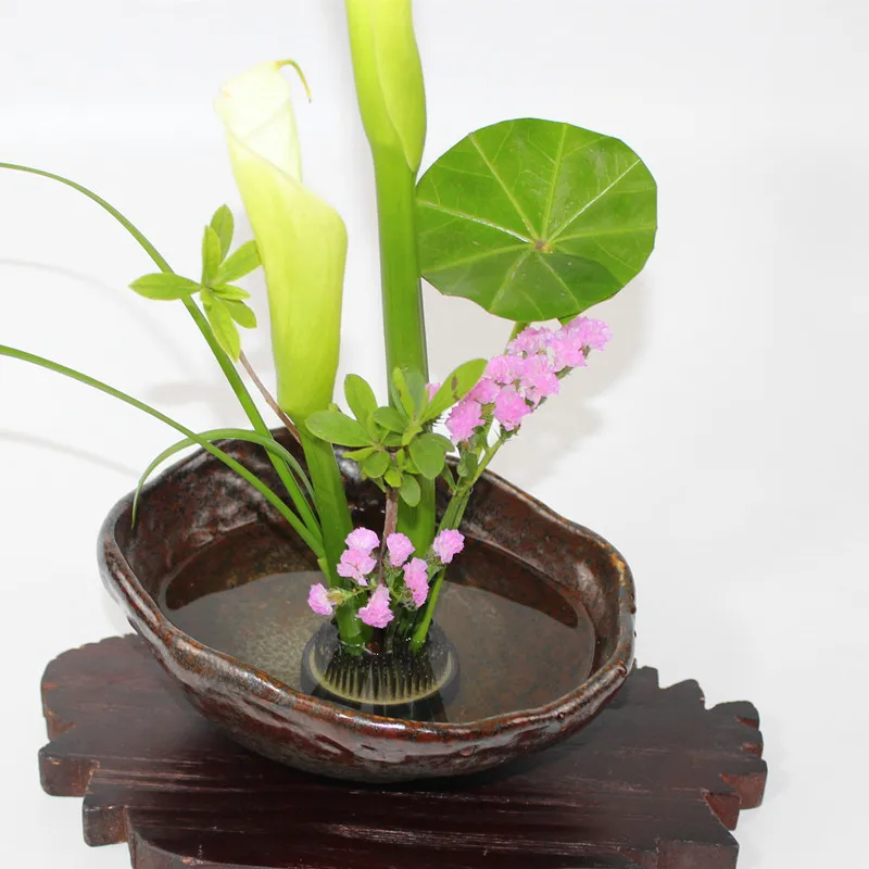 Китайский стиль Zen Flower Аранжировка раковина керамическая грубая керамика