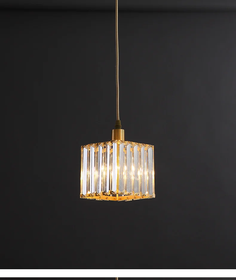 Hallway 1 pcs mini crystal pendant Lamp for Kid's bedroom Lamparas Bedside dining room E14 Led Porch Light bar lamp - купить по