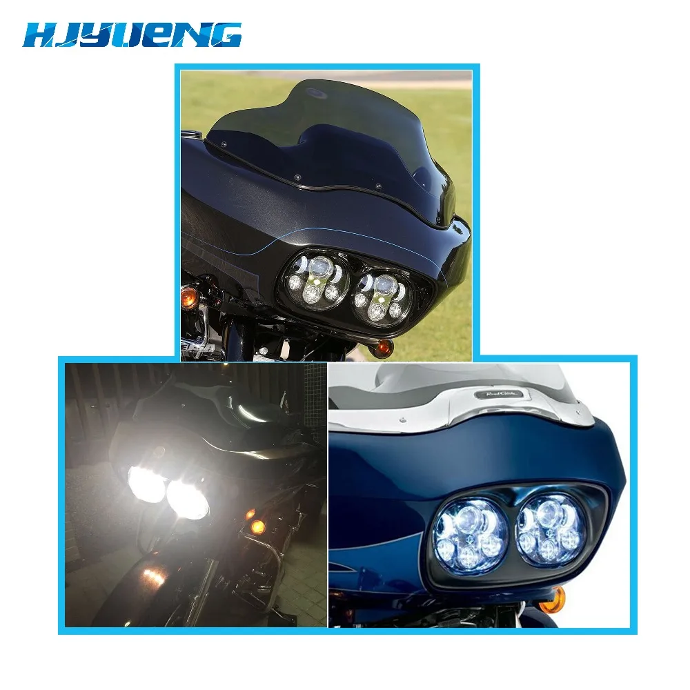 HJYUENG fat bob головный светильник Twins двойной налобный фонарь для мотоцикла