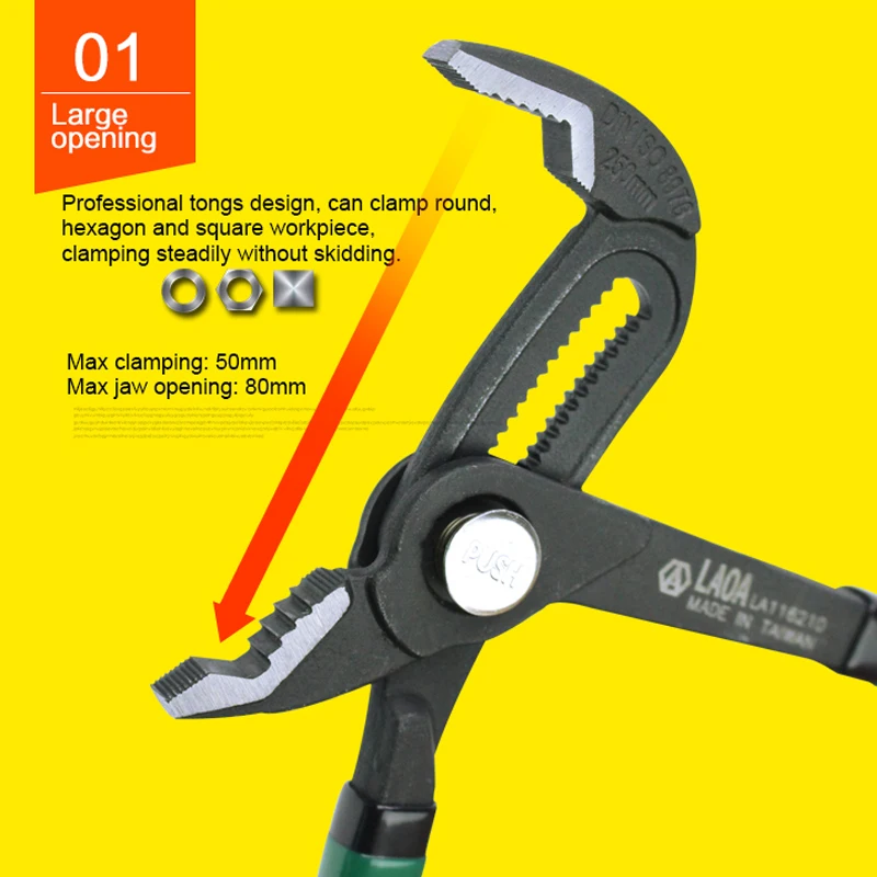 LAOA 10 дюймов кусачки для водяного насоса трубные гаечные ключи сантехнические