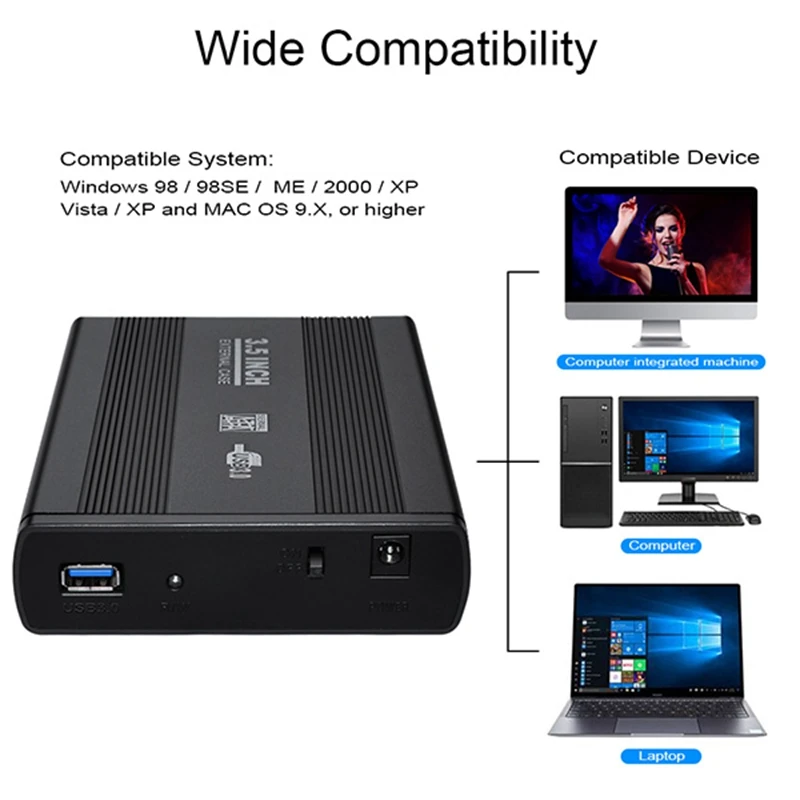 3,5 дюйма Usb 2,0/Usb 3,0 Sata внешний Hdd диск жесткий диск Корпус чехол внешний ящик для хранения