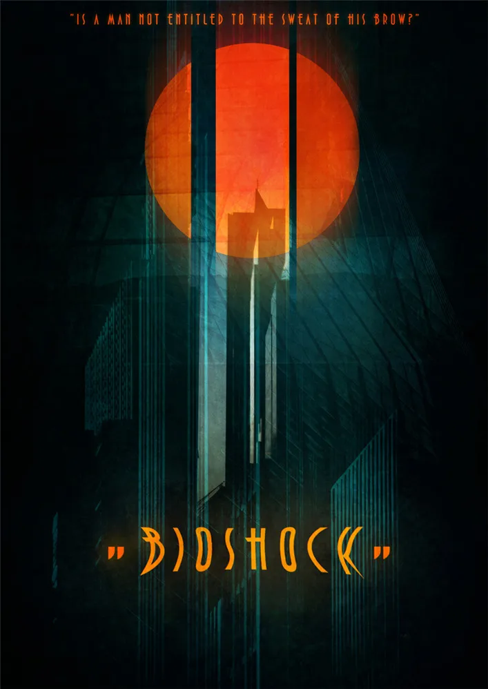 BIOSHOCK RAPTURE плакаты кино-стикеры Настенные белая мелованная бумага PrintsClear изображение украшение дома гостиная домашний арт бренд