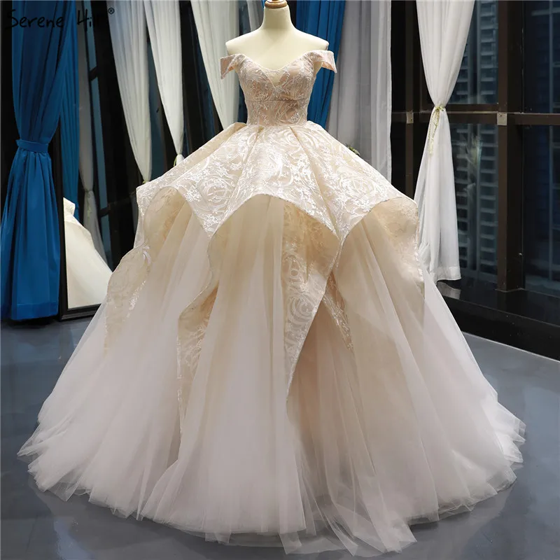 Платье свадебное с открытыми плечами цветочным принтом без рукавов|Свадебные