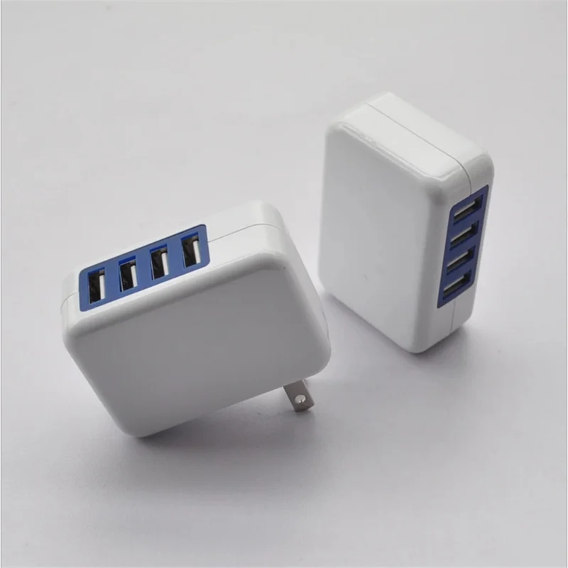 Умное зарядное устройство с 4 USB портами настенное для путешествий несколькими