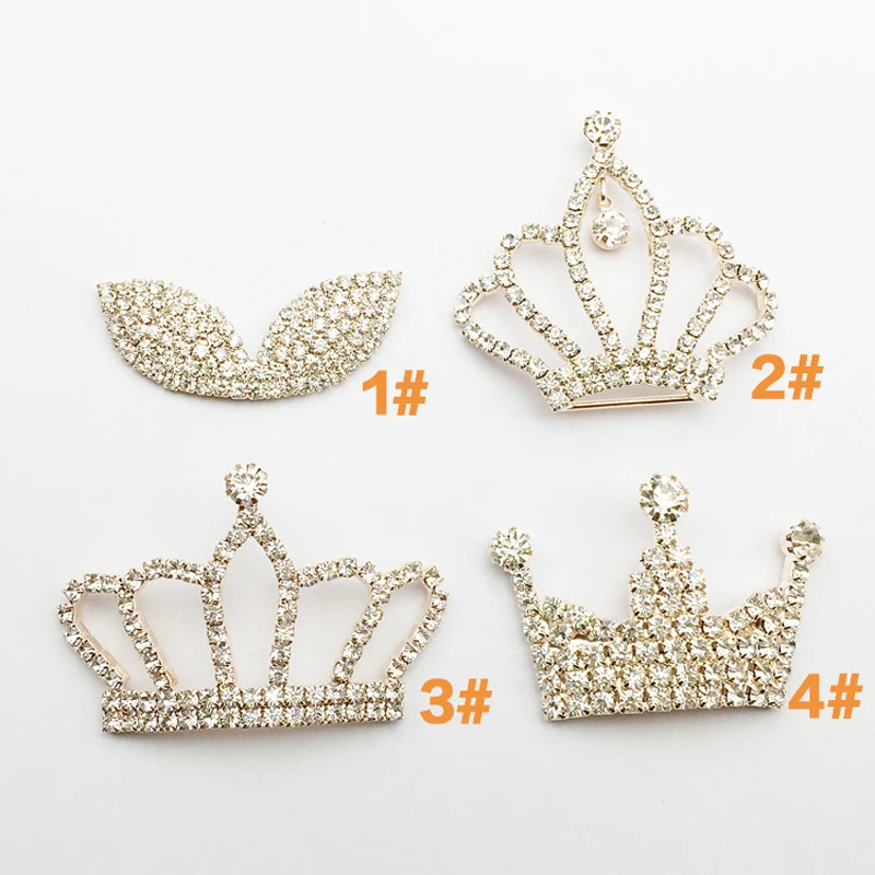 50pcs Strass Jewelry Charms Rhinestone Buckle Hair Accessories Princess Crown Crystal Wedding Brides Hairpin Invitation Decor | Дом и сад