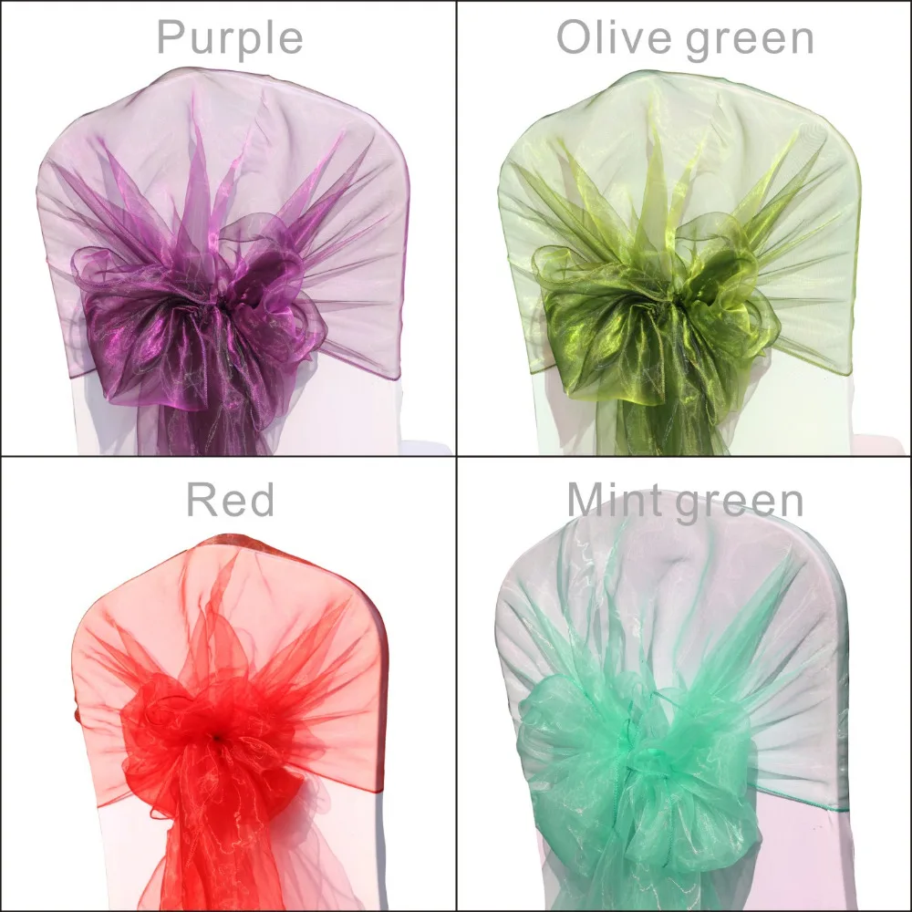 10 шт. колпачки из органзы для спинки стула 26x108 дюйма|chair cover sash|hood chairchair hood |