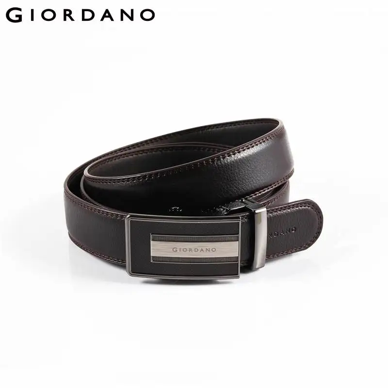 

Мужской ремень из спилка Giordano, качественный кожаный ремень с автоматической пряжкой, Брендовый аксессуар для мужчин