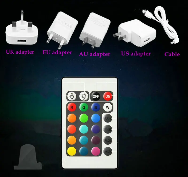 Беспроводной дистанционный пульт перезаряжаемый 12 шт RGBW светодиодный модуль под